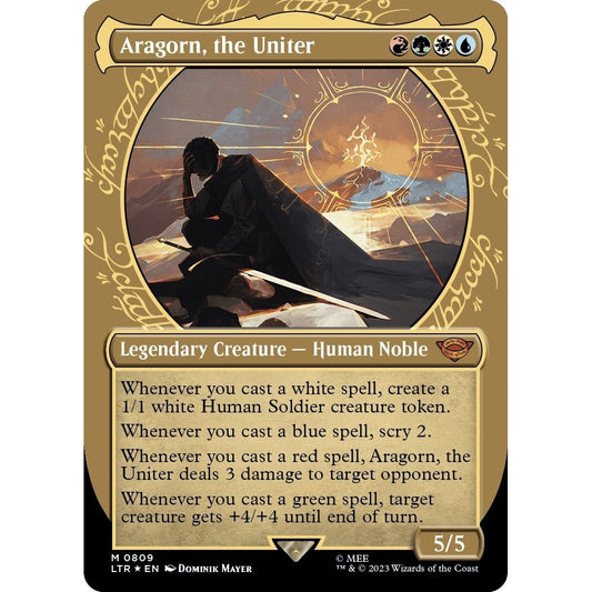 Image for Aragorn, the Uniter (Showcase) (Surge Foil) (809) (LTR) - Magic: The Gathering