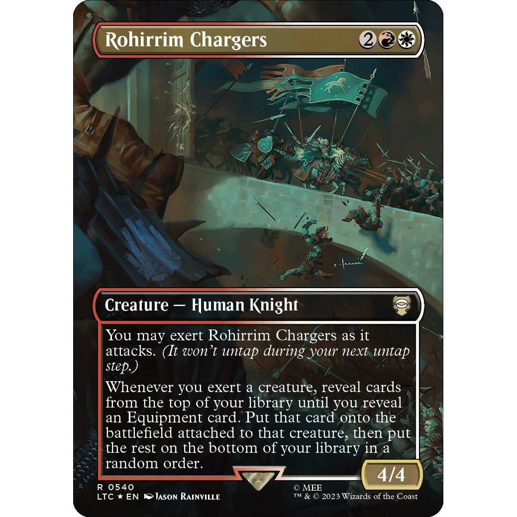 Image for Rohirrim Chargers (Borderless) (Surge Foil) (540) (LTC) - Magic: The Gathering