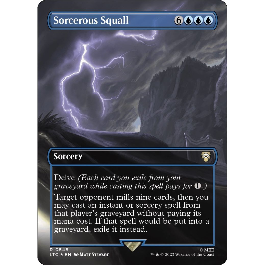 Image for Sorcerous Squall (Borderless) (Surge Foil) (548) (LTC) - Magic: The Gathering