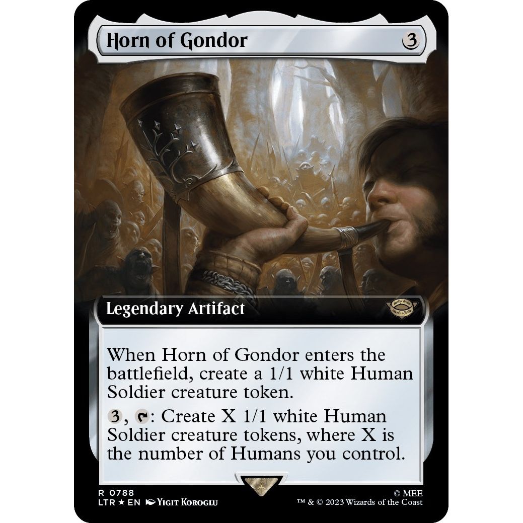 Image for Horn of Gondor (Extended Art) (Surge Foil) (788) (LTR) - Magic: The Gathering