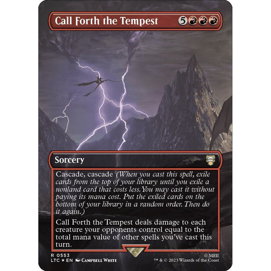 Image for Call Forth the Tempest (Borderless) (Surge Foil) (553) (LTC) - Magic: The Gathering