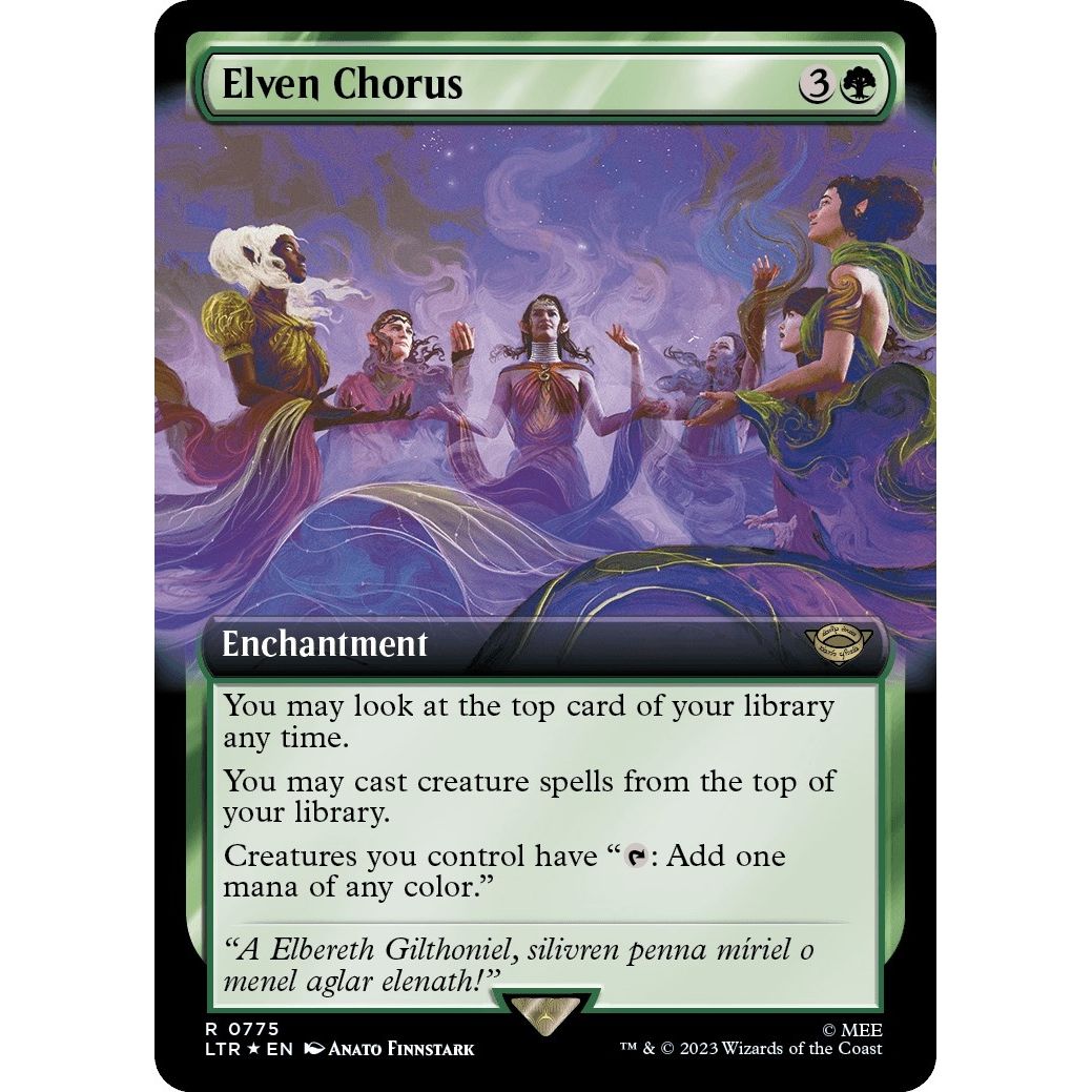 Image for Elven Chorus (Extended Art) (Surge Foil) (775) (LTR) - Magic: The Gathering