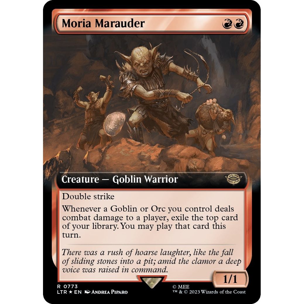 Image for Moria Marauder (Extended Art) (Surge Foil) (773) (LTR) - Magic: The Gathering