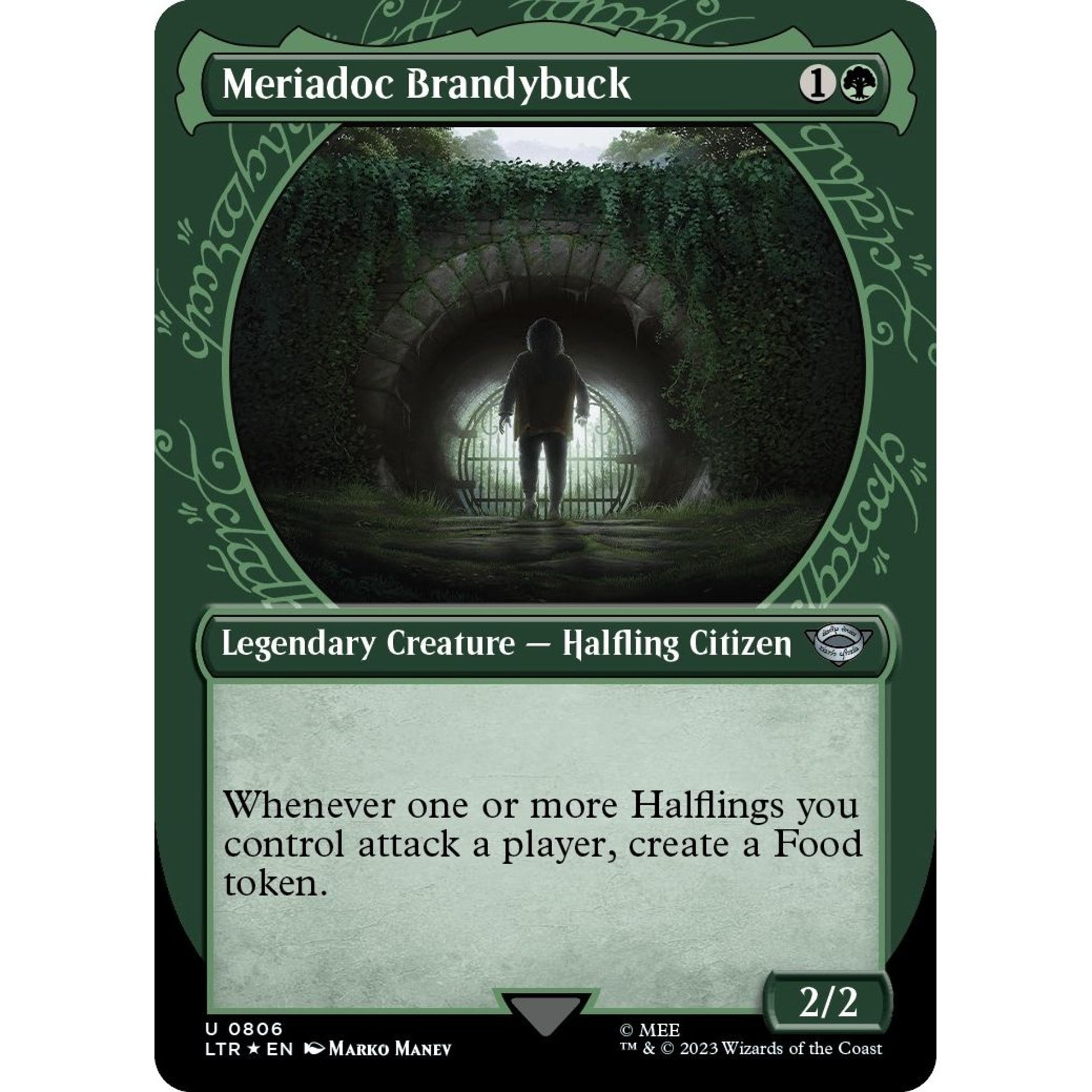 Image for Meriadoc Brandybuck (Showcase) (Surge Foil) (806) (LTR) - Magic: The Gathering