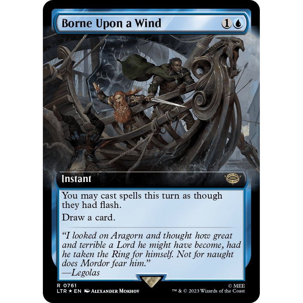 Image for Borne Upon a Wind (Extended Art) (Surge Foil) (761) (LTR) - Magic: The Gathering