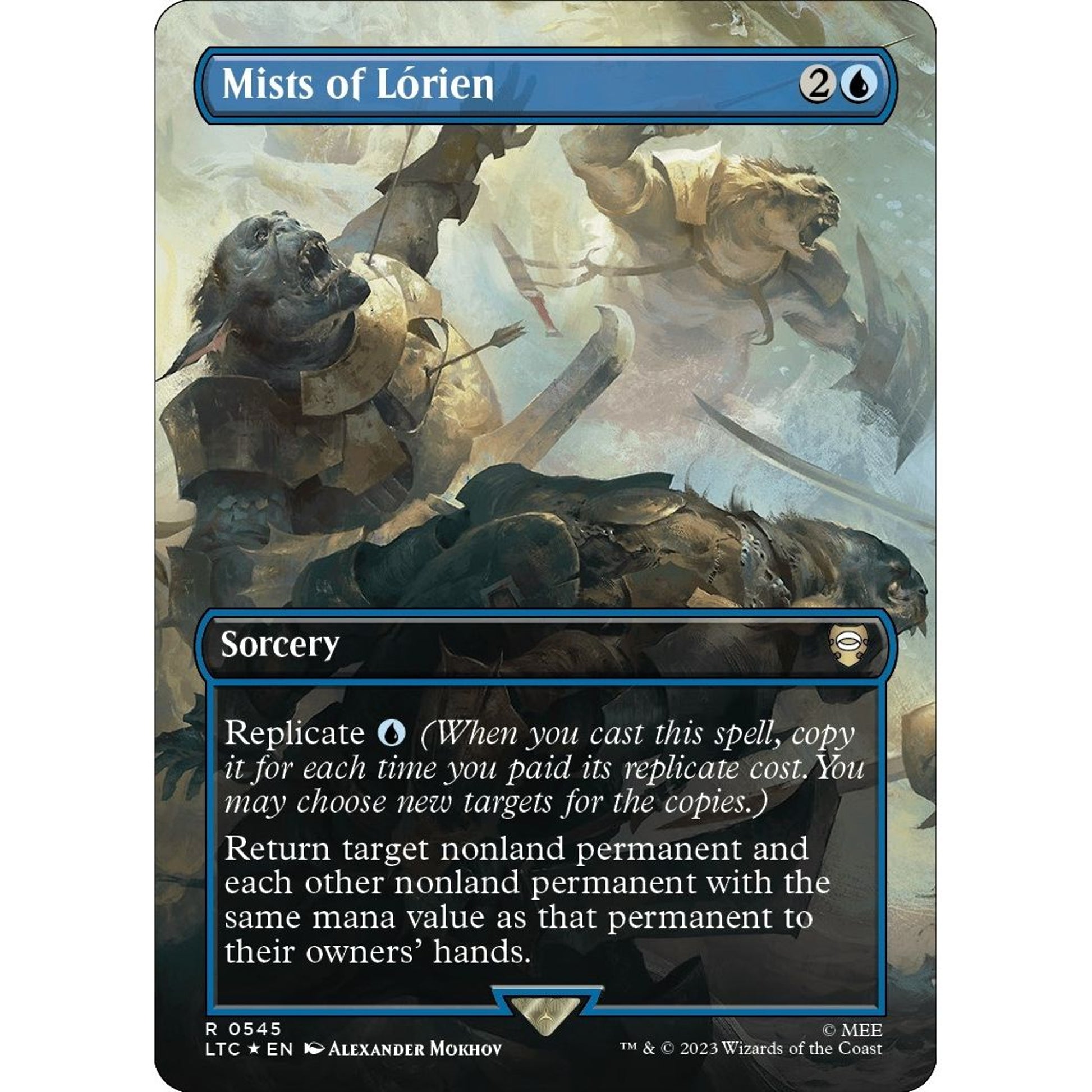 Image for Mists of Lorien (Borderless) (Surge Foil) (545) (LTC) - Magic: The Gathering