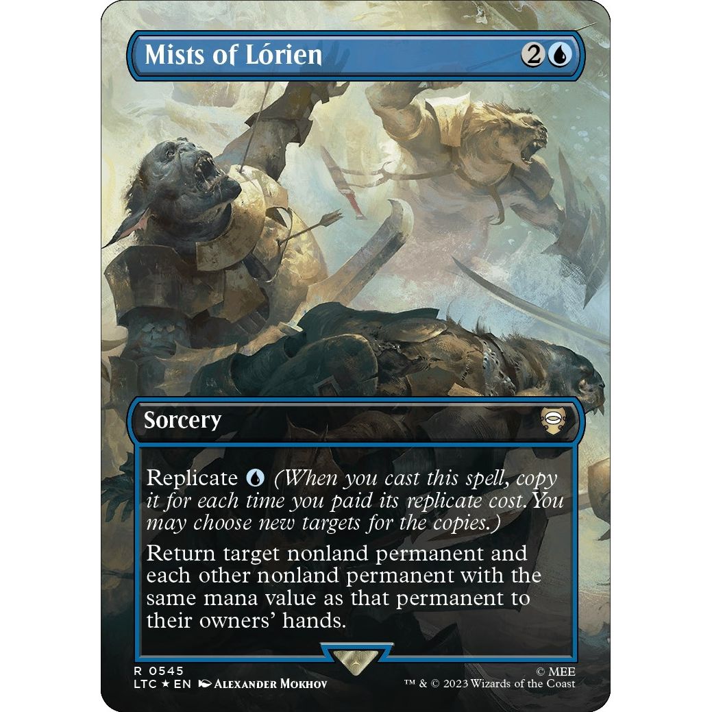 Image for Mists of Lorien (Borderless) (Surge Foil) (545) (LTC) - Magic: The Gathering