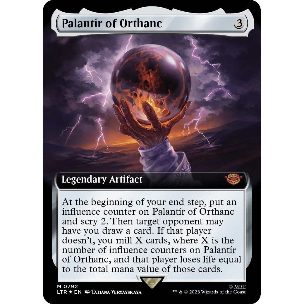 Image for Palantir of Orthanc (Extended Art) (Surge Foil) (792) (LTR) - Magic: The Gathering