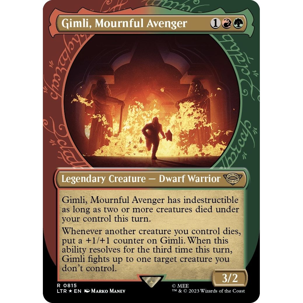 Image for Gimli, Mournful Avenger (Showcase) (Surge Foil) (815) (LTR) - Magic: The Gathering