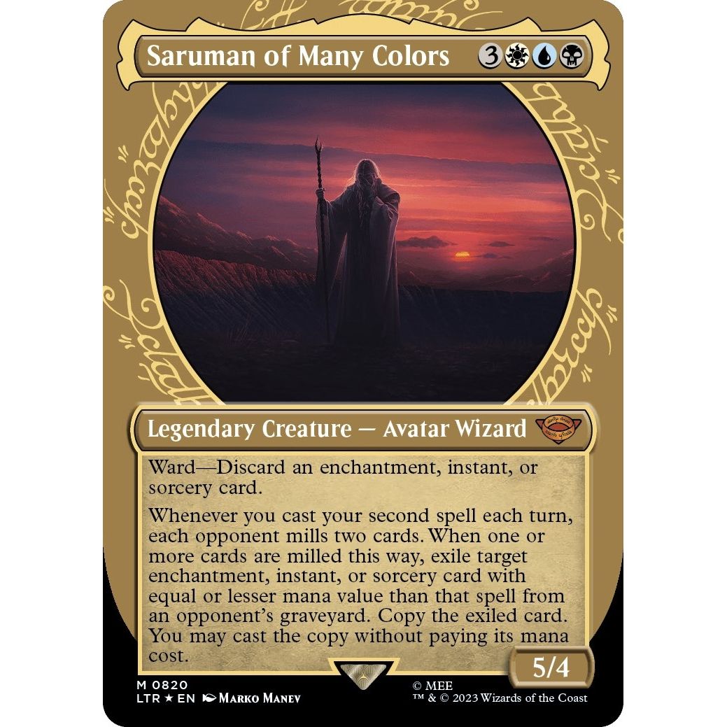 Image for Saruman of Many Colors (Showcase) (Surge Foil) (820) (LTR) - Magic: The Gathering