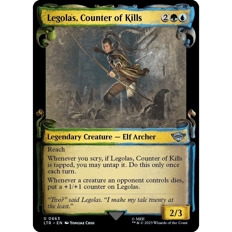 Image for Legolas, Counter of Kills (Showcase Scrolls) (663) (LTR) - Magic: The Gathering