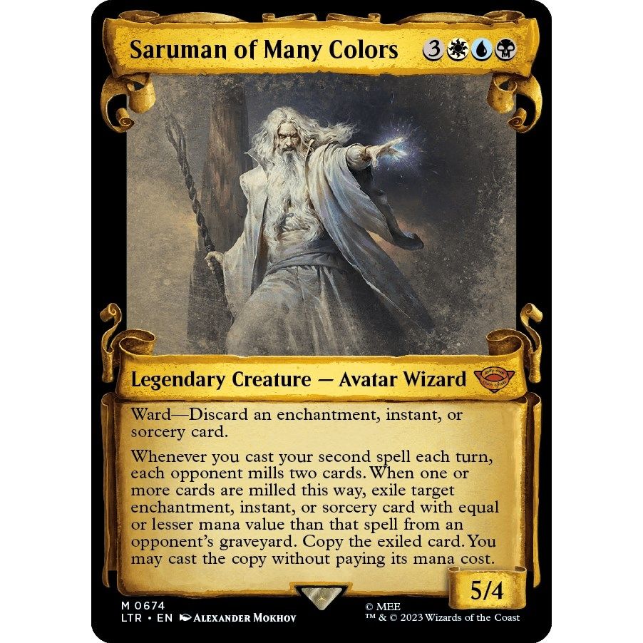 Image for Saruman of Many Colors (Showcase Scrolls) (674) (LTR) - Magic: The Gathering
