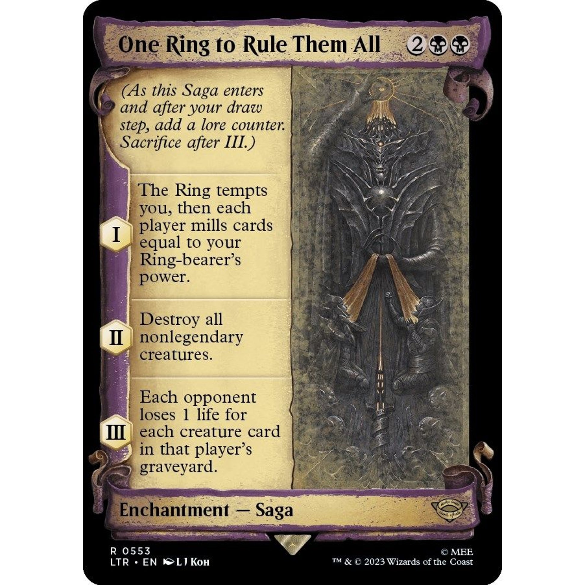 Image for One Ring to Rule Them All (Showcase Scrolls) (553) (LTR) - Magic: The Gathering