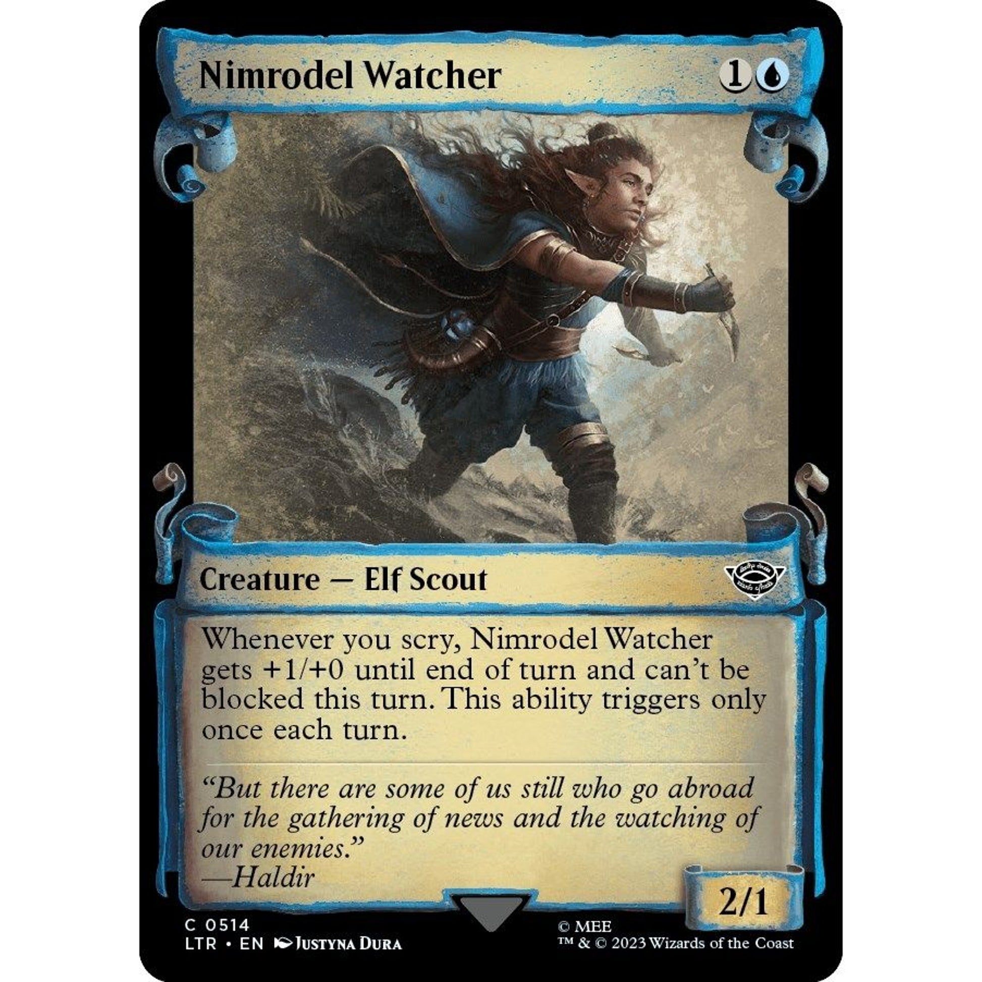 Image for Nimrodel Watcher (Showcase Scrolls) (514) (LTR) - Magic: The Gathering
