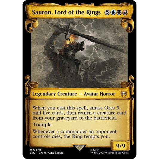 Image for Sauron, Lord of the Rings (Showcase Scrolls) (478) (LTC) - Magic: The Gathering