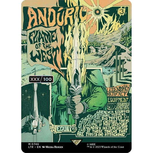 Image for Anduril, Flame of the West (Borderless Poster) (Serial Numbered) (746) (LTR) - Magic: The Gathering