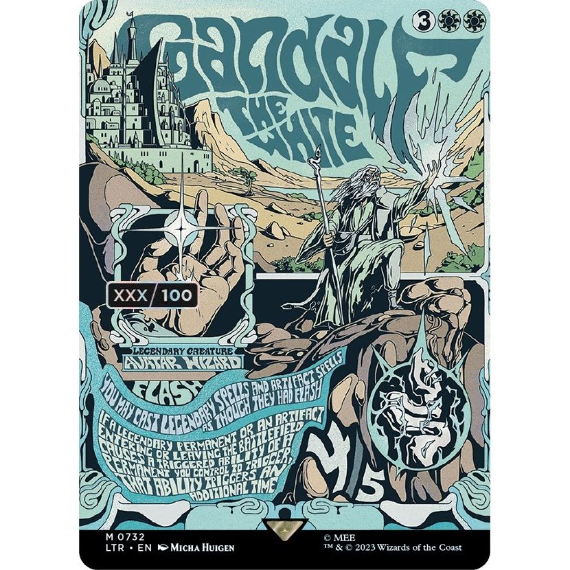 Image for Gandalf the White (Borderless Poster) (Serial Numbered) (732) (LTR) - Magic: The Gathering