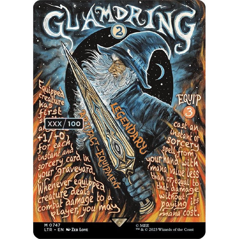 Image for Glamdring (Borderless Poster) (Serial Numbered) (747) (LTR) - Magic: The Gathering