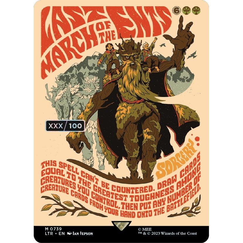 Image for Last March of the Ents (Borderless Poster) (Serial Numbered) (739) (LTR) - Magic: The Gathering