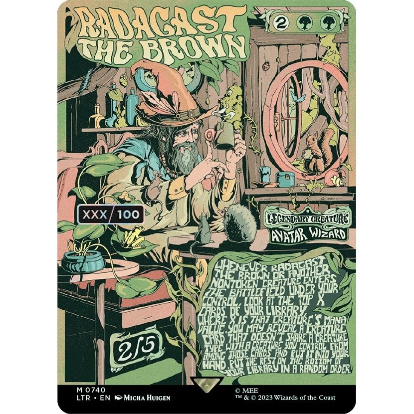 Image for Radagast the Brown (Borderless Poster) (Serial Numbered) (740) (LTR) - Magic: The Gathering