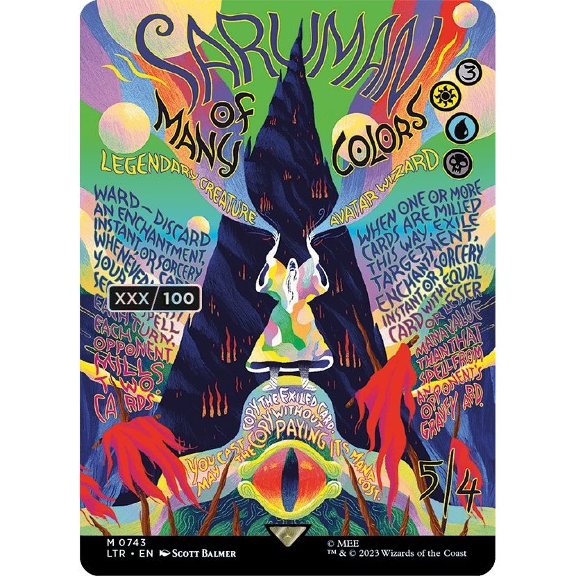 Image for Saruman of Many Colors (Borderless Poster) (Serial Numbered) (743) (LTR) - Magic: The Gathering
