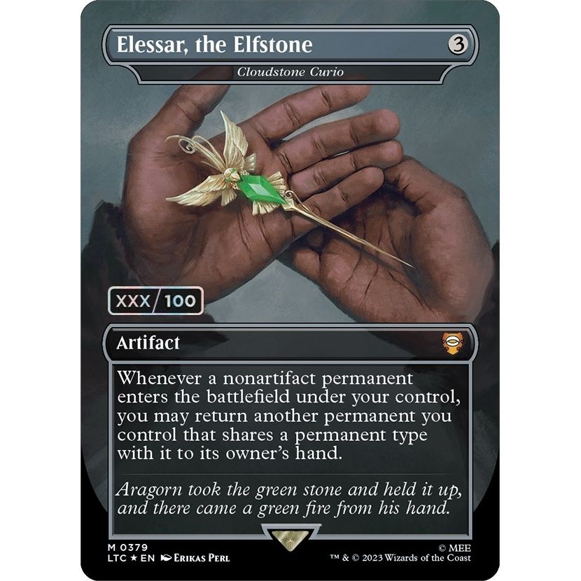 Image for Elessar, the Elfstone - Cloudstone Curio (Serial Numbered) (379) (LTC) - Magic: The Gathering