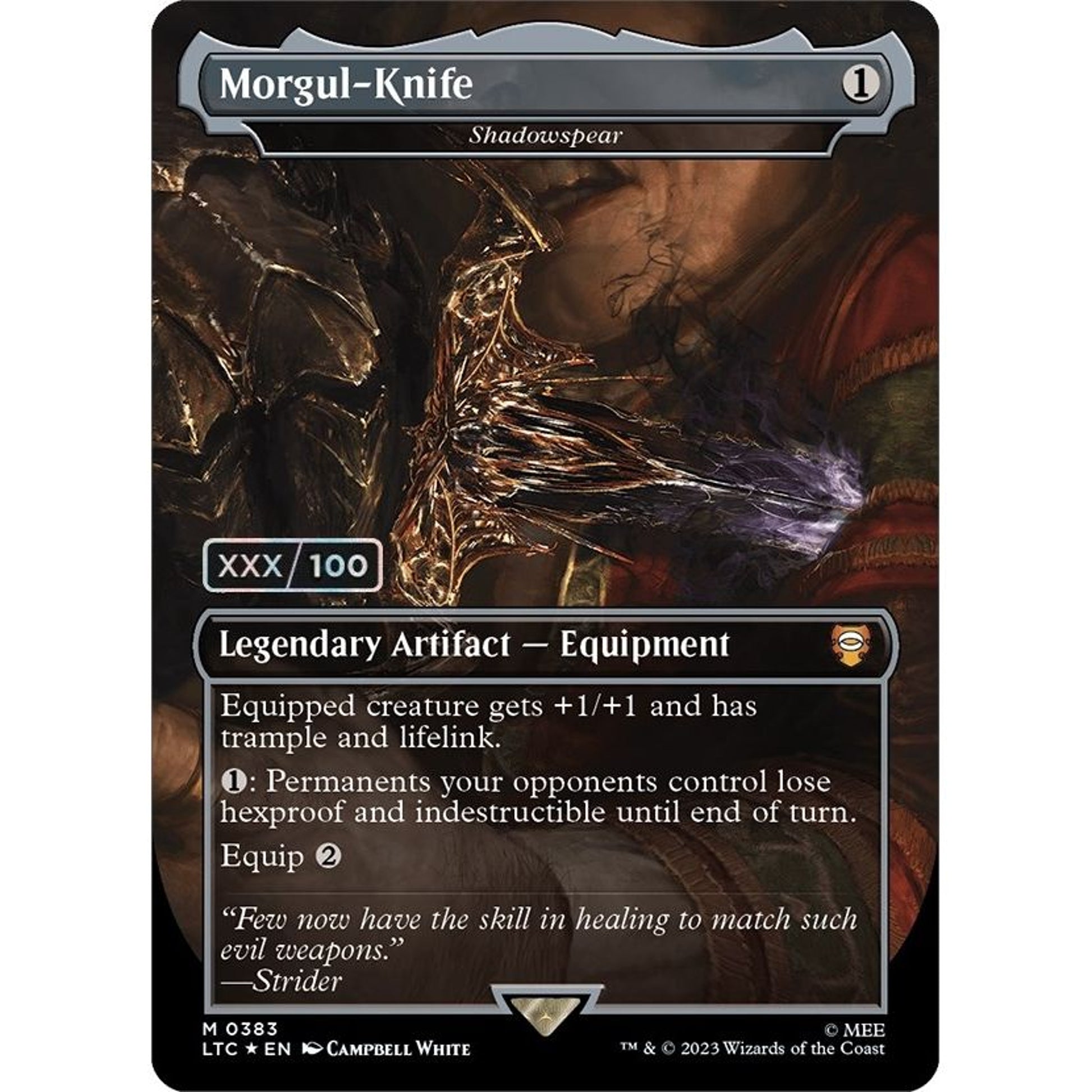 Image for Morgul-Knife - Shadowspear (Serial Numbered) (383) (LTC) - Magic: The Gathering
