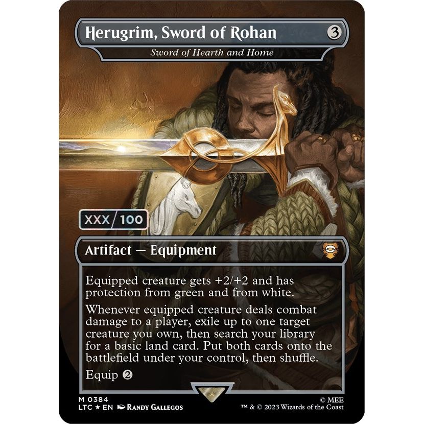 Image for Herugrim, Sword of Rohan - Sword of Hearth and Home (Serial Numbered) (384) (LTC) - Magic: The Gathering