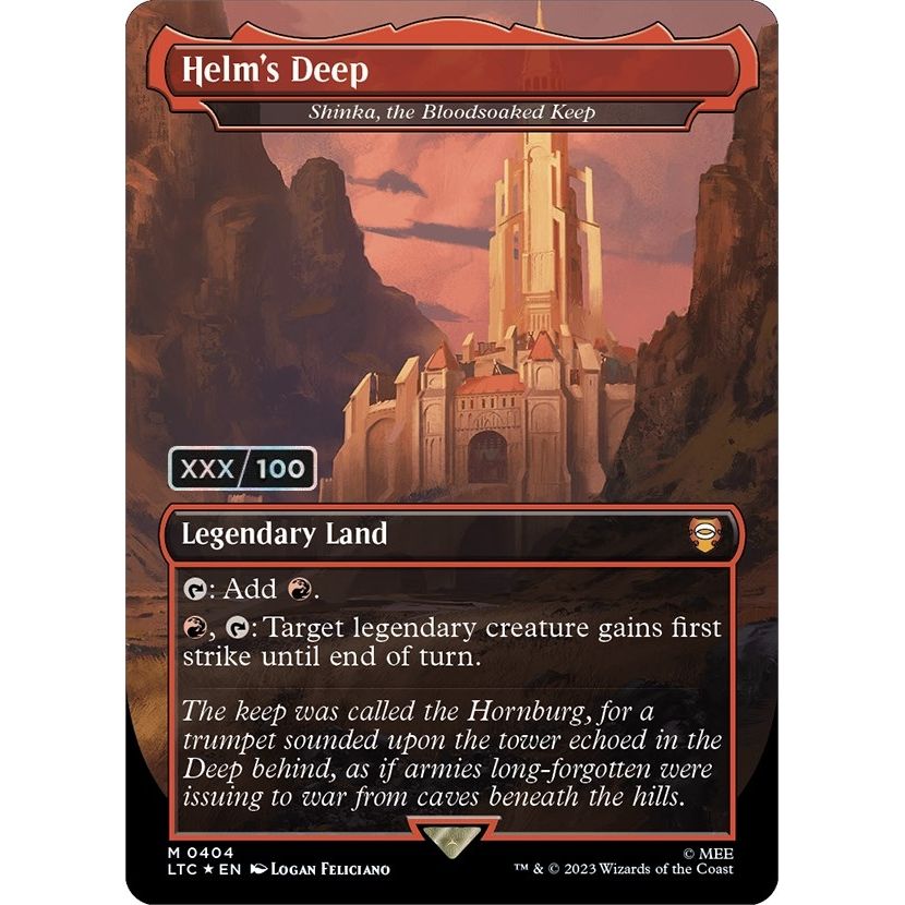 Image for Helm's Deep - Shinka, the Bloodsoaked Keep (Serial Numbered) (404) (LTC) - Magic: The Gathering