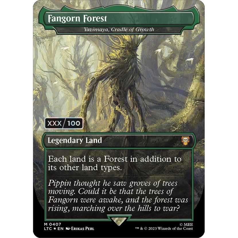 Image for Fangorn Forest - Yavimaya, Cradle of Growth (Serial Numbered) (407) (LTC) - Magic: The Gathering