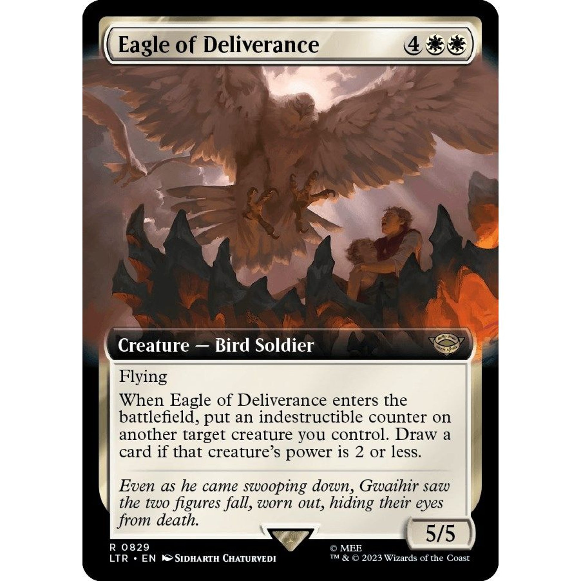 Image for Eagle of Deliverance (Extended Art) (829) (LTR) - Magic: The Gathering