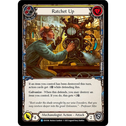 Image for Ratchet Up (Yellow) (EVO106) (EVO) - Flesh and Blood TCG
