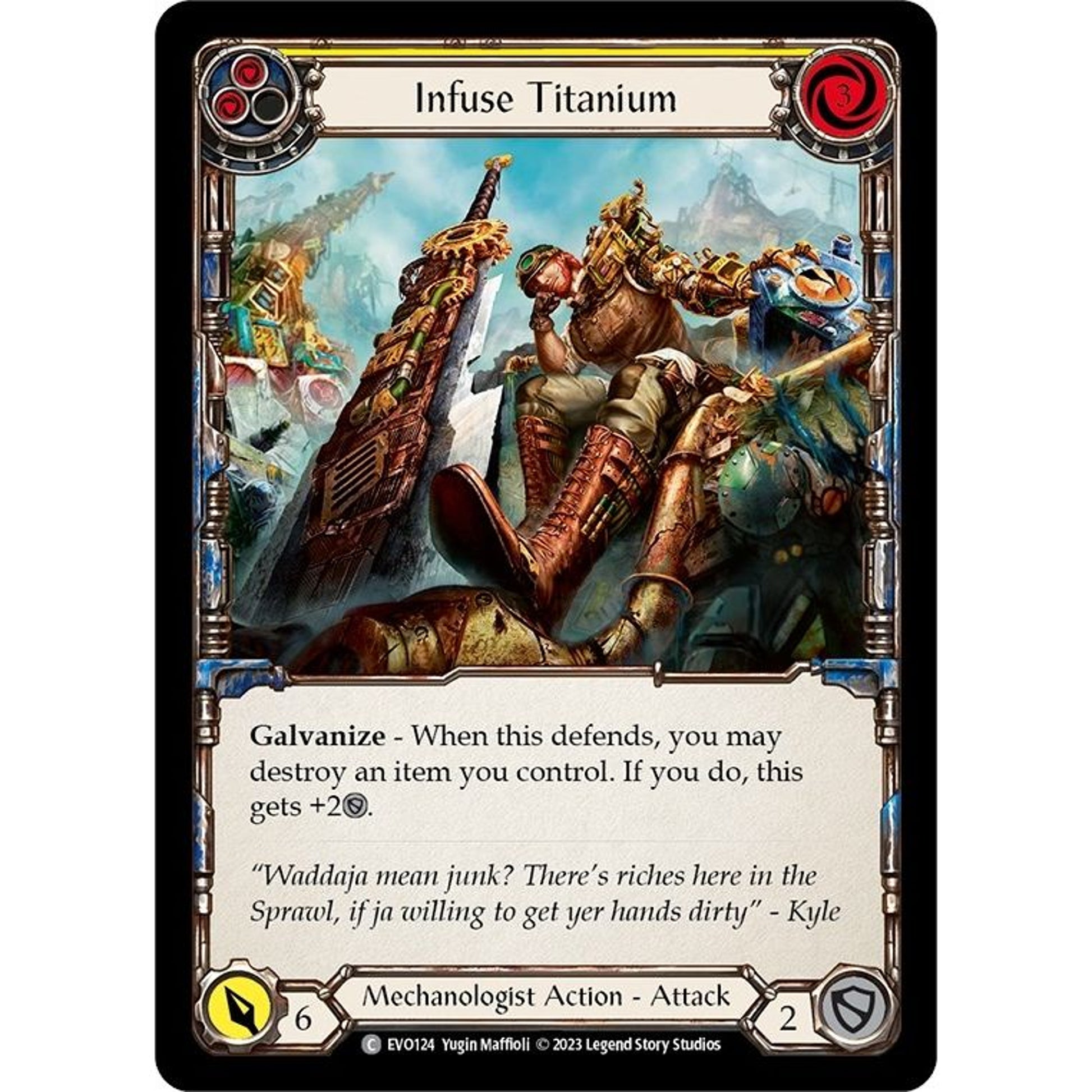 Image for Infuse Titanium (Yellow) (EVO124) (EVO) - Flesh and Blood TCG