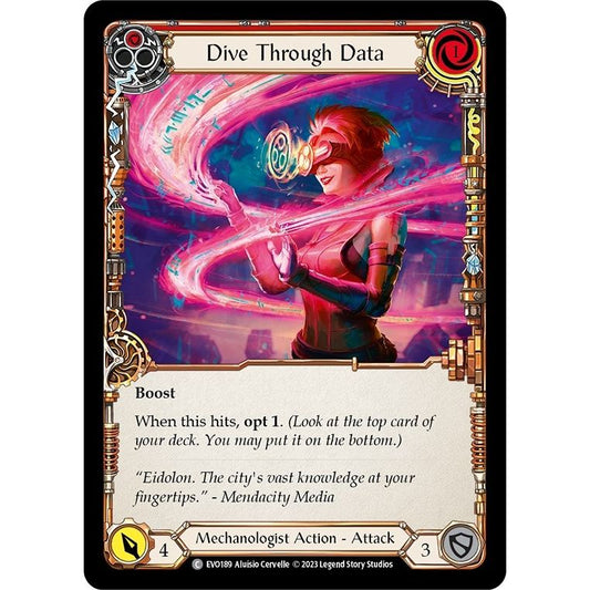 Image for Dive Through Data (Red) (EVO189) (EVO) - Flesh and Blood TCG