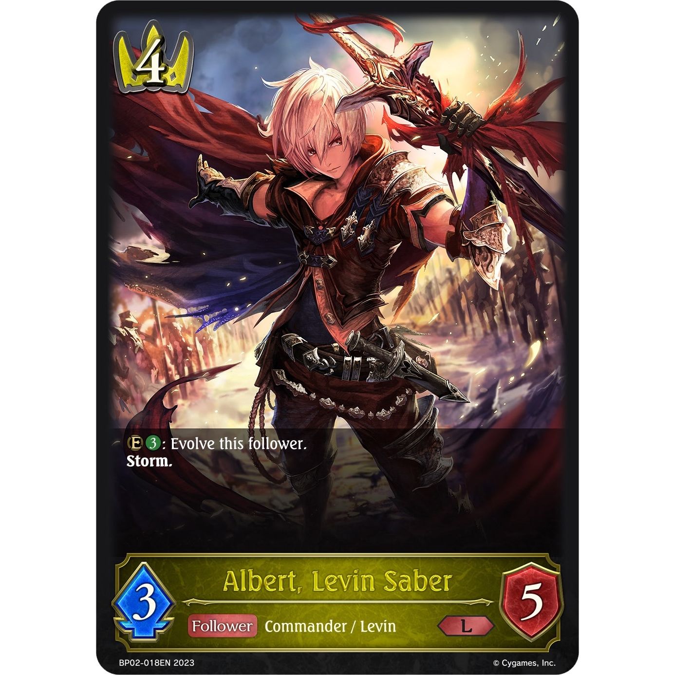 Image for Albert, Levin Saber (BP02-018EN) (BP02) - Shadowverse: Evolve