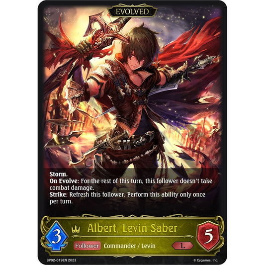 Image for Albert, Levin Saber (Evolved) (BP02-019EN) (BP02) - Shadowverse: Evolve