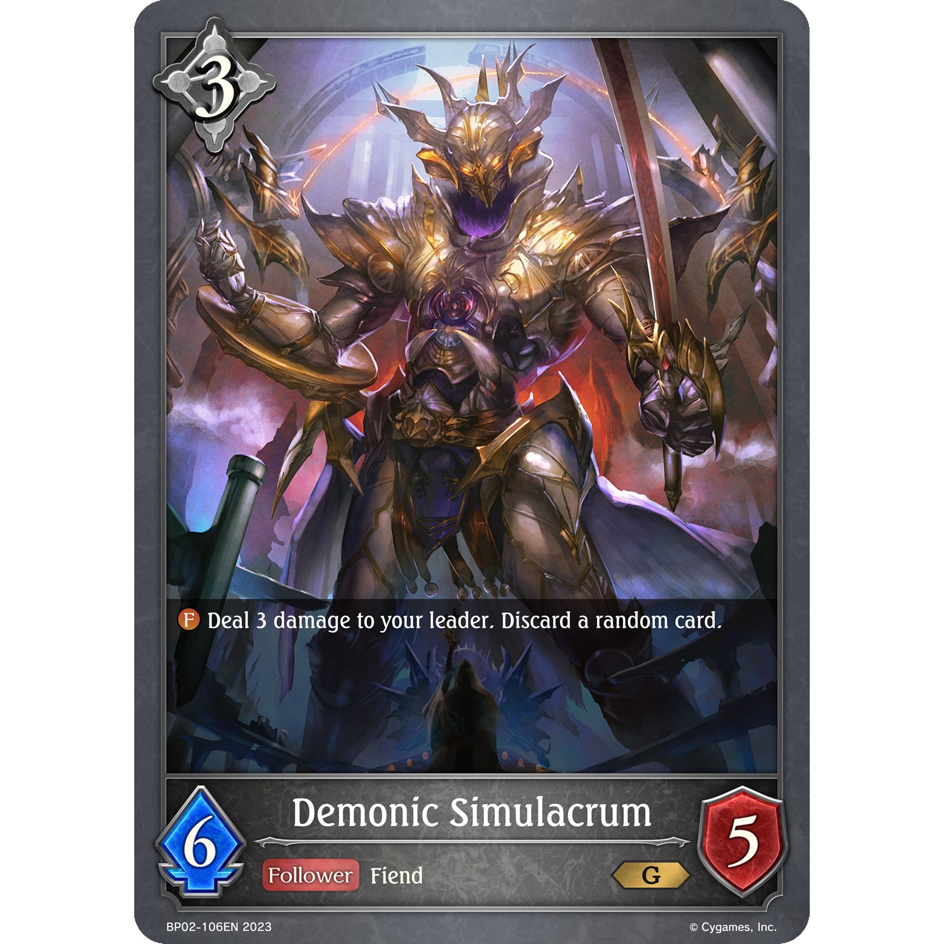 Image for Demonic Simulacrum (BP02-106EN) (BP02) - Shadowverse: Evolve
