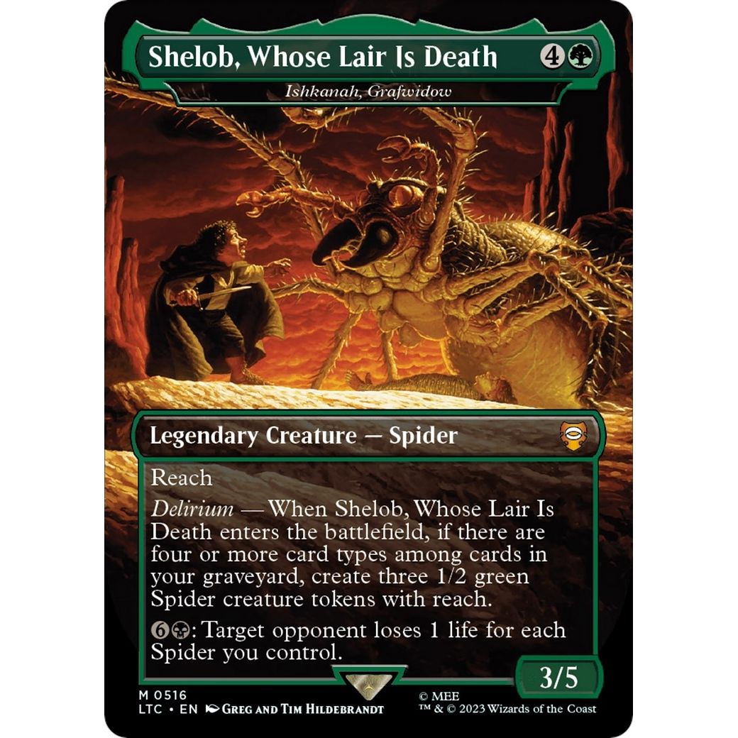 Image for Shelob, Whose Lair Is Death - Ishkanah, Grafwidow (Borderless) (516) (LTC) - Magic: The Gathering