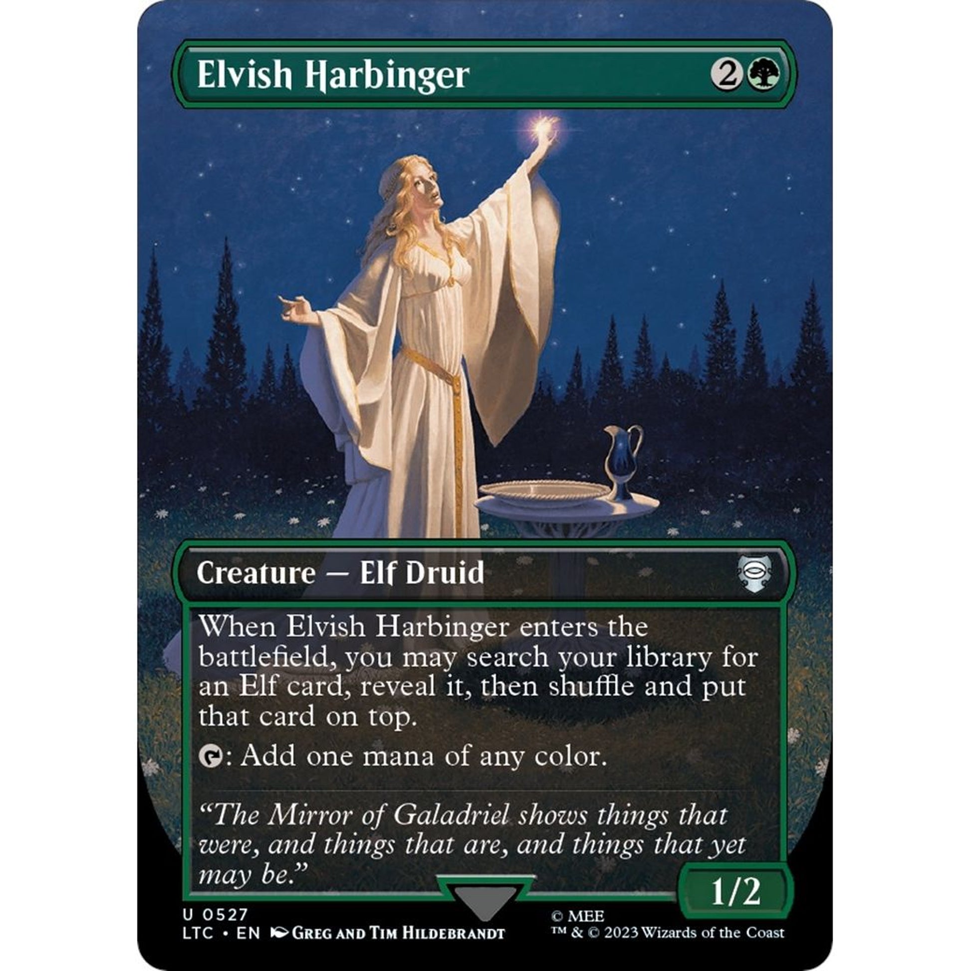 Image for Elvish Harbinger (Borderless) (527) (LTC) - Magic: The Gathering