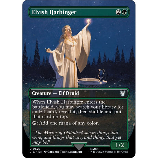 Image for Elvish Harbinger (Borderless) (527) (LTC) - Magic: The Gathering