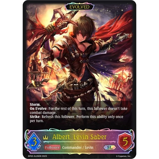 Image for Albert, Levin Saber (Evolved) (SL) (BP02-SL05EN) (BP02) - Shadowverse: Evolve