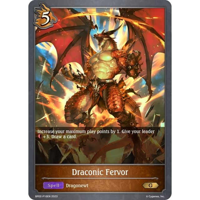 Image for Draconic Fervor - P16EN (Foil) (BP02-P16EN) (BP02) - Shadowverse: Evolve