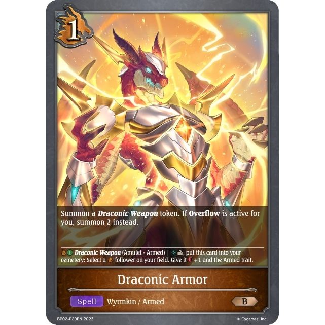 Image for Draconic Armor - P20EN (Foil) (BP02-P20EN) (BP02) - Shadowverse: Evolve