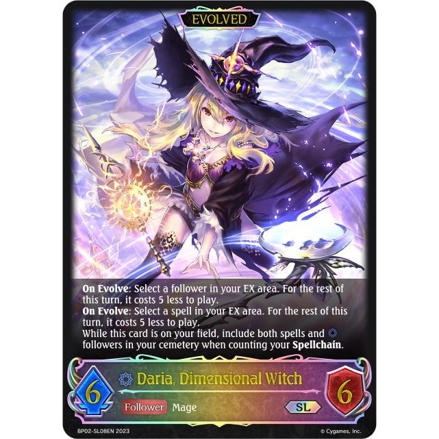 Image for Daria, Dimensional Witch (Evolved) (SL) (BP02-SL08EN) (BP02) - Shadowverse: Evolve