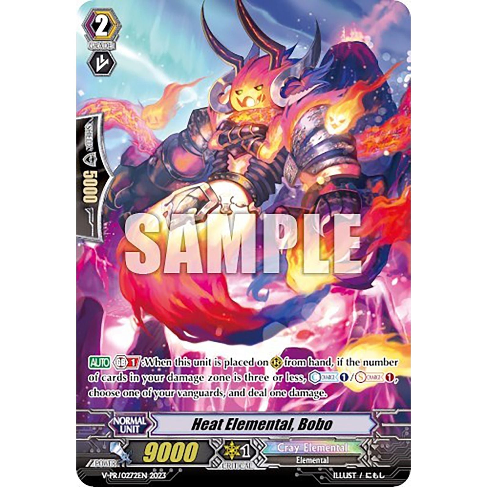 Image for Heat Elemental, Bobo (272) (PR/0272EN) (VPR) - Cardfight Vanguard
