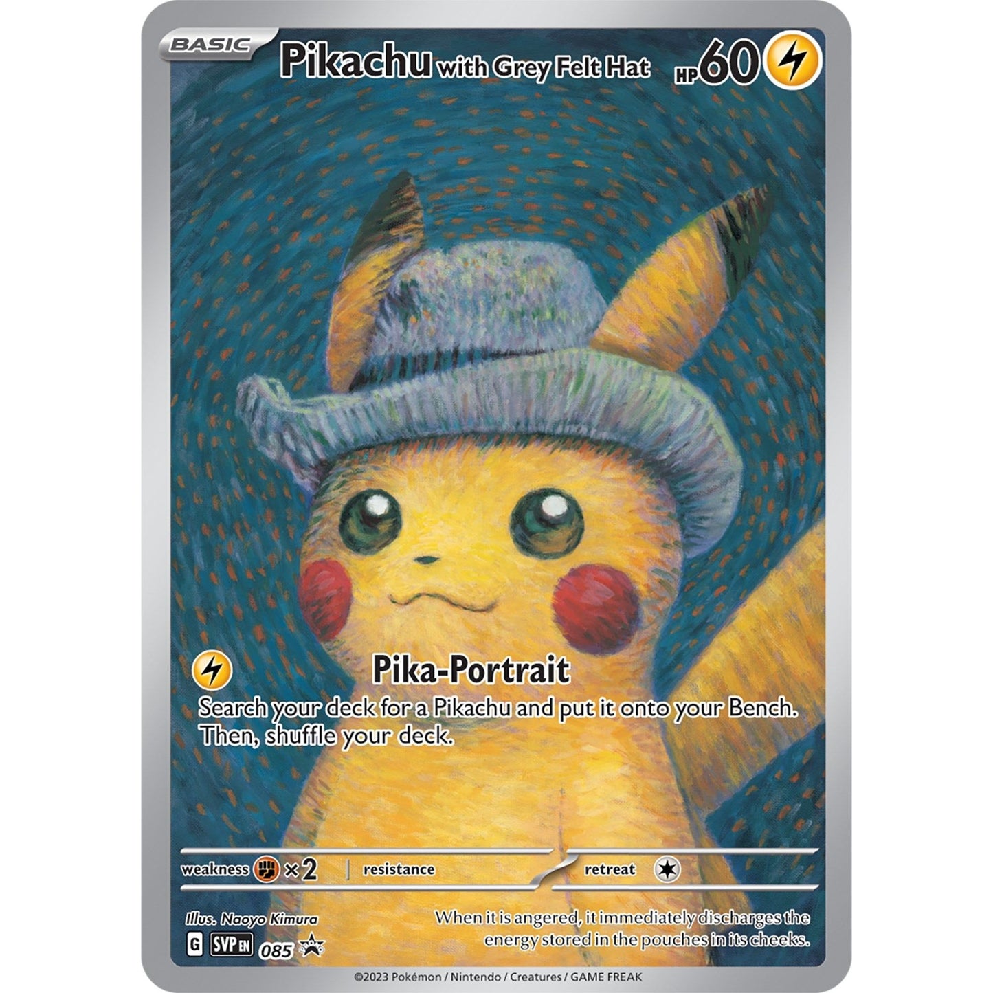Image for Pikachu with Grey Felt Hat (085) (SVP) - Pokemon