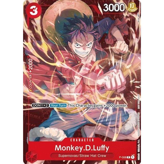 Image for Monkey.D.Luffy - P-006 (Retail Promo) (P-006) (OP-PR) - One Piece Card Game