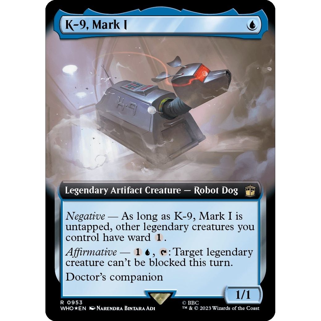 Image for K-9, Mark I (Extended Art) (Surge Foil) (953) (WHO) - Magic: The Gathering