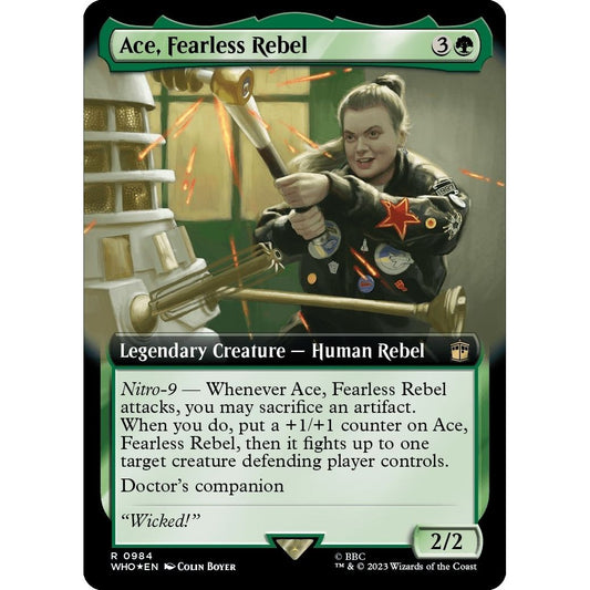 Image for Ace, Fearless Rebel (Extended Art) (Surge Foil) (984) (WHO) - Magic: The Gathering