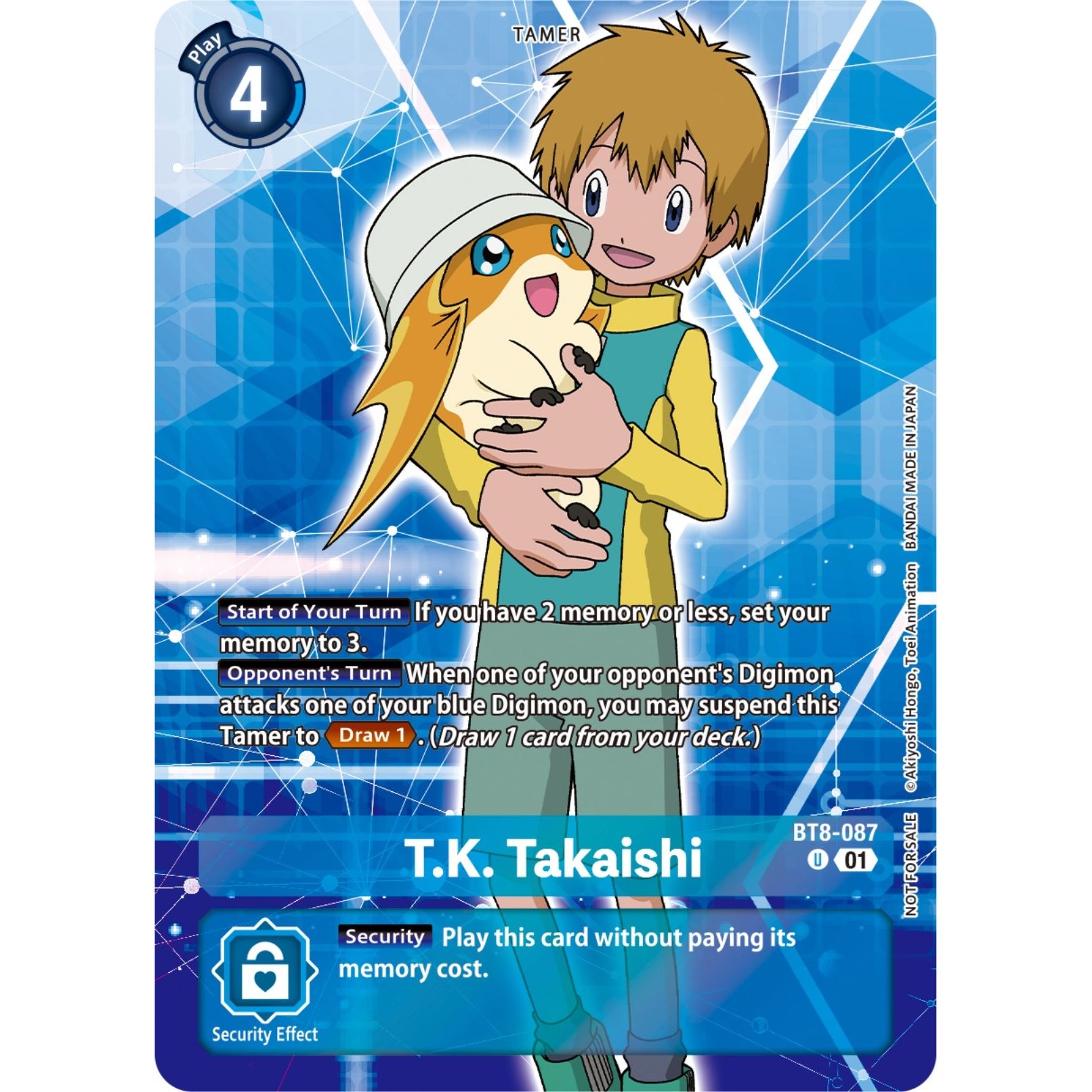 Image for T.K. Takaishi (Tamer Party Pack -The Beginning-) (BT8-087 U) (BT08) - Digimon Card Game